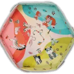 Covoraș pentru copii Lionelo Jenny Multicolor, 130x130 cm