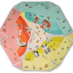 Covoraș pentru copii Lionelo Jenny Multicolor, 130x130 cm
