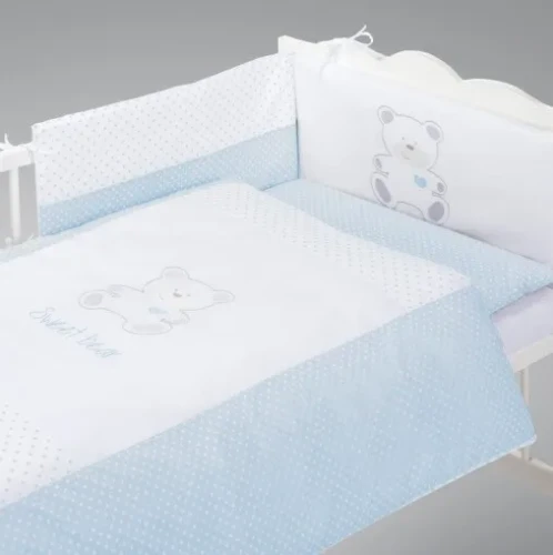 Комплект в кроватку (5 элементов) Klups Sweet Bear Blue купить в Кишиневе