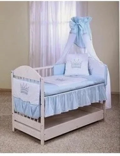 Комплект в кроватку (6 элементов) Klups Crown Blue купить в Кишиневе