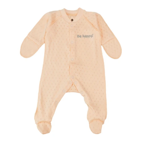 Salopetă din tricot ajurat pentru bebeluși Minikin Frunză ajurată, piersic, fetiță, m.62 cumpăra în Chișinau