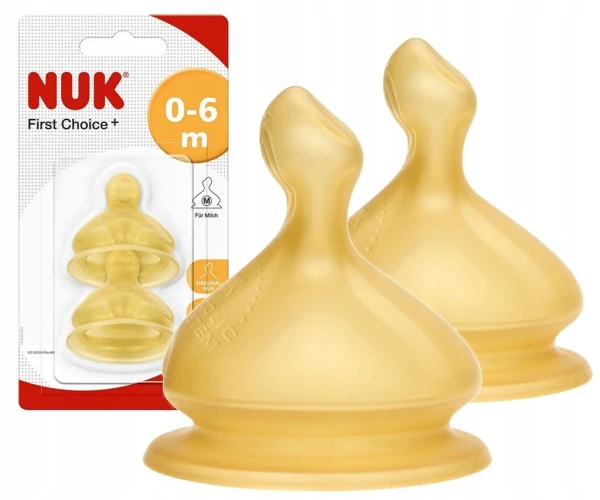 Соска из латекса NUK со средним потоком (0-6 мес.), 2 шт. купить в Кишиневе