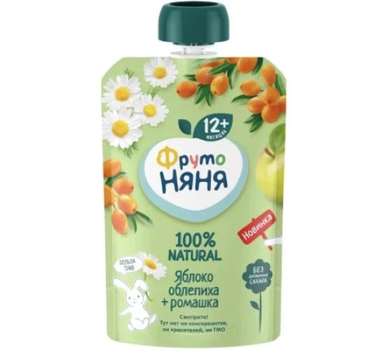 Piure ФрутоНяня măr-cătina-mușețel (12+ luni), 90 g cumpăra în Chișinau