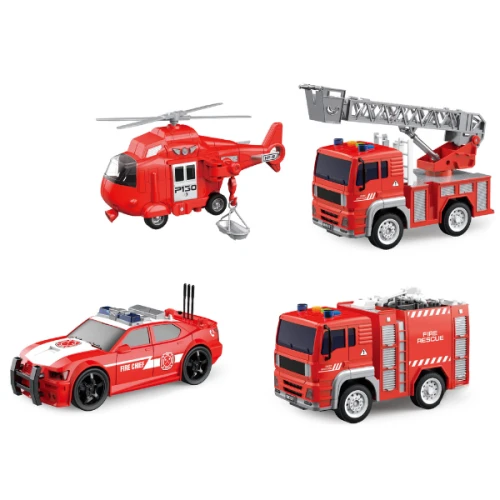 Set de mașini de pompieri Wenyi cu fricțiune (lumini și sunete), scara 1:20 cumpăra în Chișinau