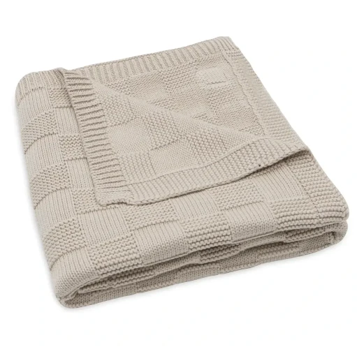 Пледик Jollein Box Knit GOTS Warm Sand, 75x100 см купить в Кишиневе