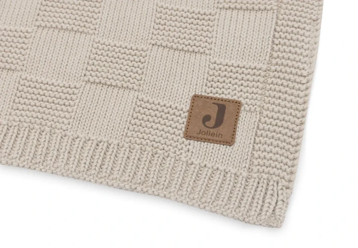 Пледик Jollein Box Knit GOTS Warm Sand, 75x100 см купить в Кишиневе