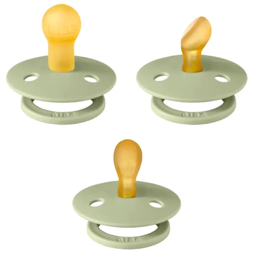 Пустышка анатомическая, круглая и симметричная латексная Bibs Colour Try It Sage (0-6 мес), 3 шт. купить в Кишиневе
