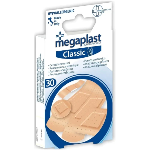 Пластырь Megaplast Classic Бежевый, 5 размеров, 30 шт купить в Кишиневе
