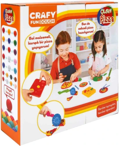 Набор для лепки Crafty Dough Crazy Pizza, 10 элементов купить в Кишиневе