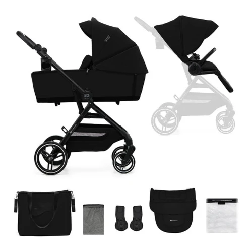 Cărucior 2 în 1 KinderKraft YOXI Pure Black, negru cumpăra în Chișinau