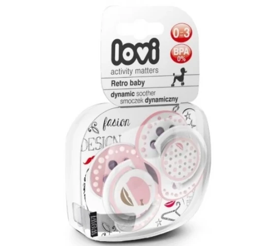 Suzeta dinamica din silicon Lovi RetroBaby girl (0-3 luni) 2 buc. cumpăra în Chișinau