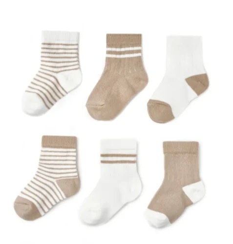 Ciorapei BabyCosy Beige & White, 6 buc. (12-24L) cumpăra în Chișinau
