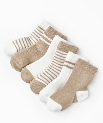 Ciorapei BabyCosy Beige & White, 6 buc. (12-24L) cumpăra în Chișinau
