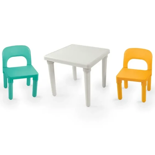 Детский столик с 2 стульчиками Dolu Study Time Зелёный Жёлтый Белый купить в Кишиневе