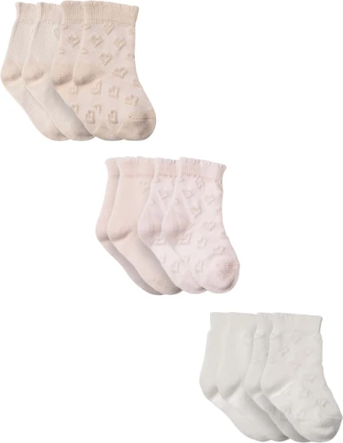 Ciorapei BabyCosy Ivory & Pink, 6 buc. (6-12L) cumpăra în Chișinau