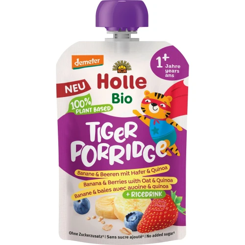 Piure Holle Tiger Porridge din banana-fructe de padure-ovaz-quinoa (1 an+), 110 g cumpăra în Chișinau