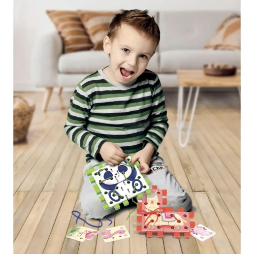 Puzzle educativ Quercetti Creativo Lacing Puzzle, 12 elemente cumpăra în Chișinau