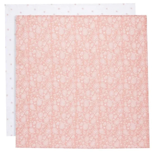Пелёнки из муслина Jollein Paisley & Halo Rosewood GOTS (70x70 см), 2 шт. купить в Кишиневе