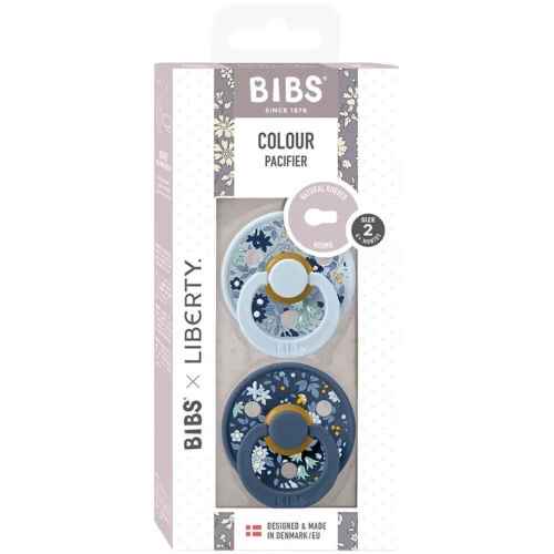 Пустышка круглая латексная Bibs Liberty Chamomile Lawn & Baby Blue (6-18 мес), 2 шт. купить в Кишиневе