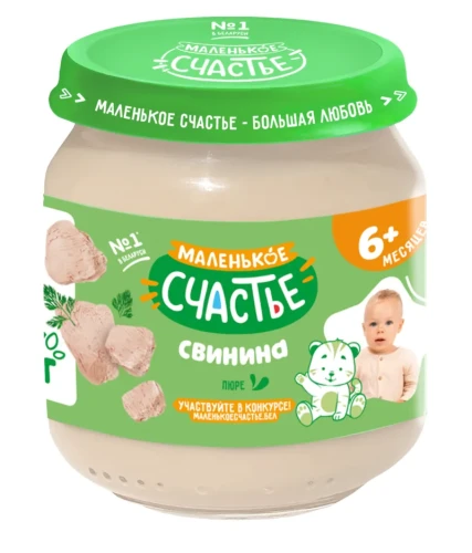 Piure Маленькое Счастье de porc (6 luni+), 80 g cumpăra în Chișinau