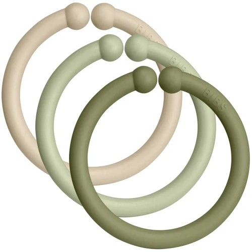 Jucărie pentru cărucior Bibs 12 Loops Vanilla & Sage & Olive cumpăra în Chișinau