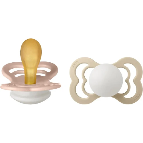 Suzetă simetrică din latex Bibs Supreme Glow Blush & Vanilla (6-18 luni), 2 buc. cumpăra în Chișinau