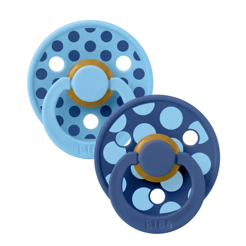 Круглые латексные соски Bibs Polka Breeze & Cornflow (6-18 мес.), 2 шт. купить в Кишиневе