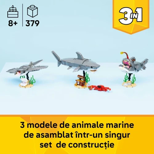 Set construcție Lego Creator Fierce Shark with a Treasure Chest, 379 elemente cumpăra în Chișinau