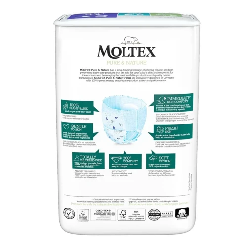 Подгузники-трусики эко гипоаллергенные Moltex Nature XL 6 (14+ кг), 18 шт. купить в Кишиневе