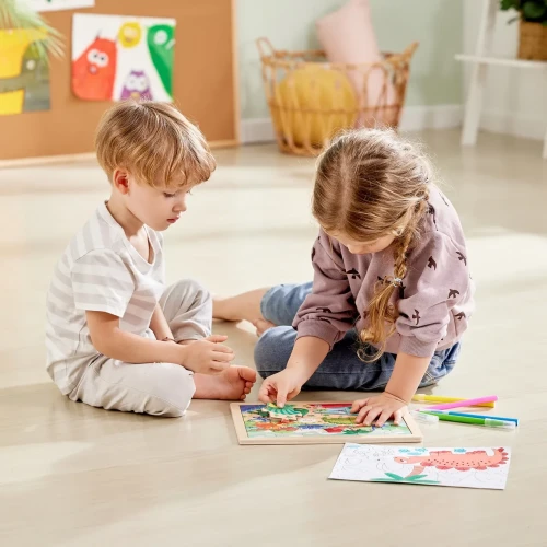 Puzzle Hape 2 în 1 Dinozauri, 24 elemente cumpăra în Chișinau