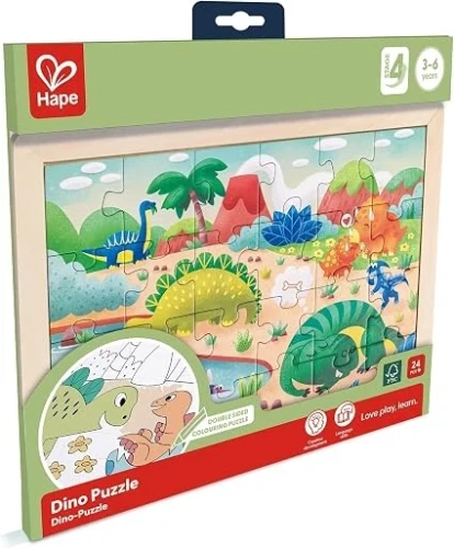 Puzzle Hape 2 în 1 Dinozauri, 24 elemente cumpăra în Chișinau