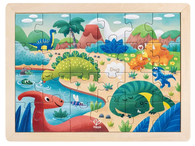 Puzzle Hape 2 în 1 Dinozauri, 24 elemente cumpăra în Chișinau