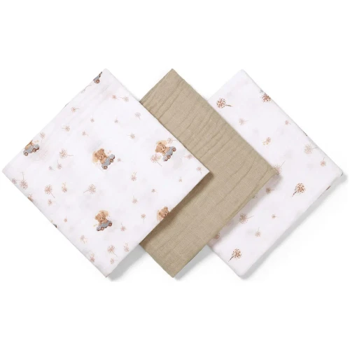 Пелёнки из муслина BabyOno Extra Soft Cream (70x70 см), 3 шт. купить в Кишиневе