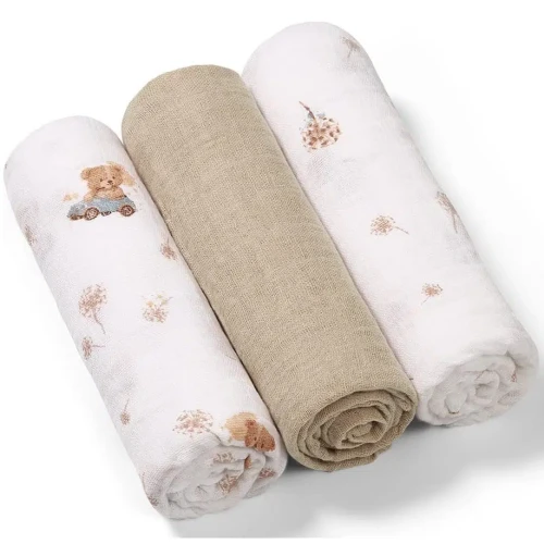 Пелёнки из муслина BabyOno Extra Soft Cream (70x70 см), 3 шт. купить в Кишиневе