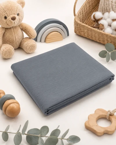 Пледик PernaMea Double Layer Denim Grey, 110x110 см купить в Кишиневе