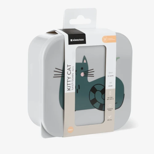 Set de 4 recipiente Kikkaboo Kitty Cat Grey cumpăra în Chișinau