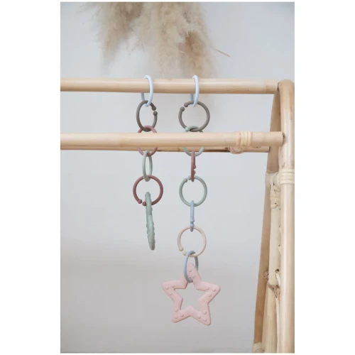 Jucărie pentru cărucior Bibs 12 Loops Sand & Dark Oak & Vanilla cumpăra în Chișinau