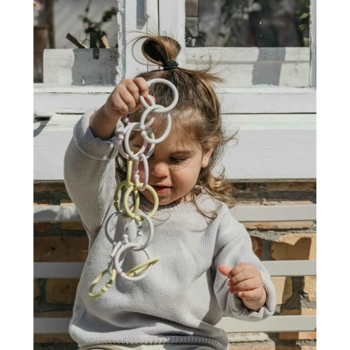 Jucărie pentru cărucior Bibs 12 Loops Sand & Dark Oak & Vanilla cumpăra în Chișinau