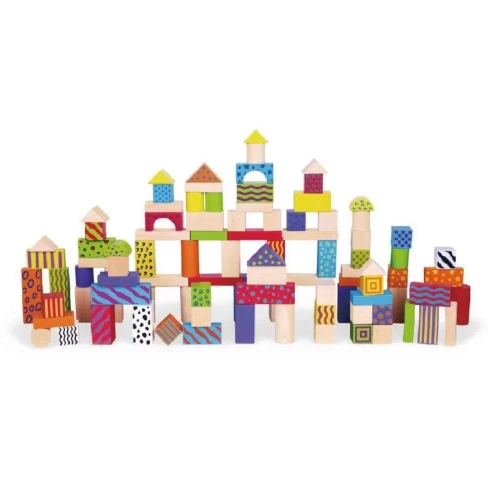 Cuburi Viga Block Shapes Set Multicolor, 100 buc. cumpăra în Chișinau