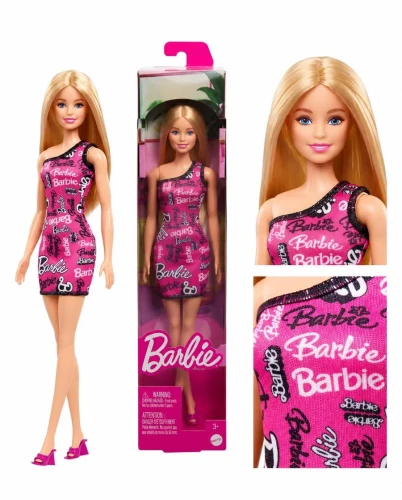 Păpușă Barbie Fashion cu părul blond și rochie roz cumpăra în Chișinau