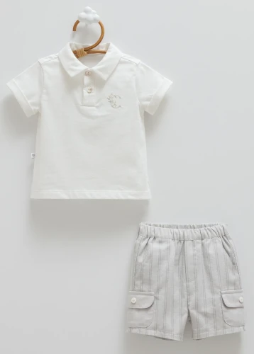 Set din 2 piese Caramell New Linen Ivory & Grey (12-18L) cumpăra în Chișinau