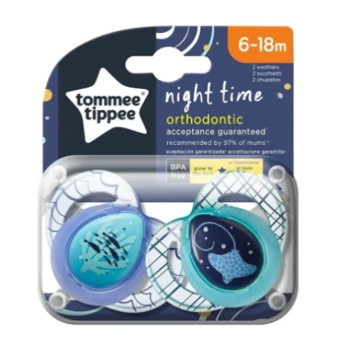Пустышка ортодонтическая силиконовая Tommee Tippee (6-18 м) 2 шт. купить в Кишиневе