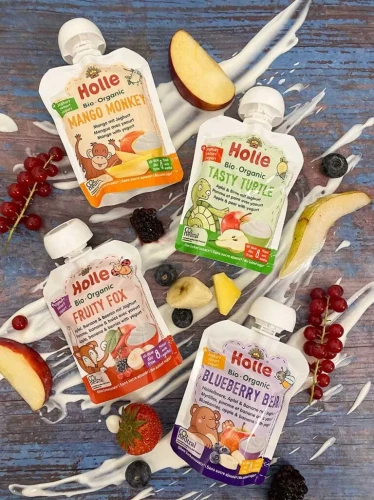 Piure Holle Blueberry Bear din afine-mar-banana-iaurt (8 luni+), 85 g cumpăra în Chișinau