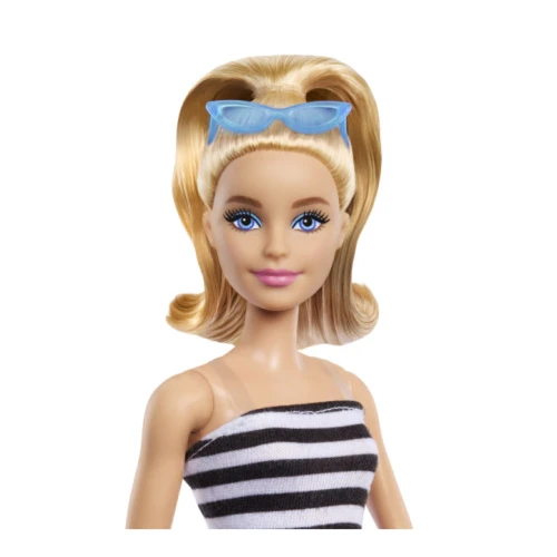 Păpușă Barbie Fashionistas HRH11, top în dungi și fustă roz cu volane cumpăra în Chișinau