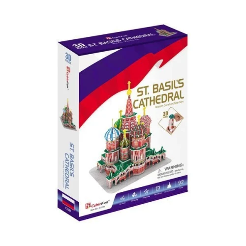 Puzzle 3D Cubic Fun St. Basil's Cathedral, 92 elemente cumpăra în Chișinau