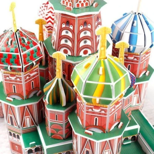 Puzzle 3D Cubic Fun St. Basil's Cathedral, 92 elemente cumpăra în Chișinau