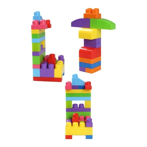 Set construcție Play Toys găleată cu blocuri strălucitoare Play Blox, 56 elemente cumpăra în Chișinau