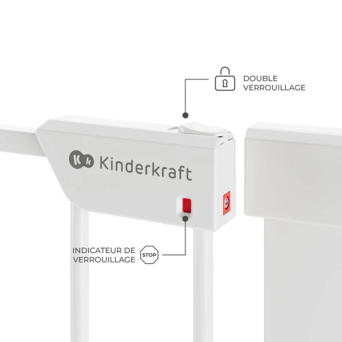 Ворота безопасности KinderKraft Safe Snap White, 75-82 см купить в Кишиневе