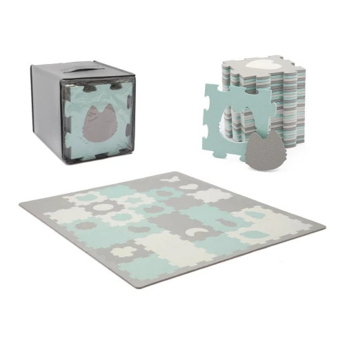 Covoraș-puzzle pentru copii KinderKraft Luno Shapes, 30 piese, mint cumpăra în Chișinau