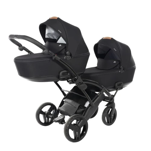 Cărucior pentru gemeni 2 în 1 Junama Space Duo Slim Ecco Black cumpăra în Chișinau